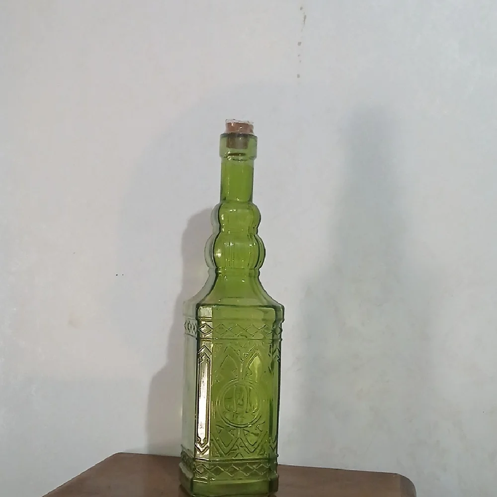 Source Unknown Green Glass Bottle with Cork